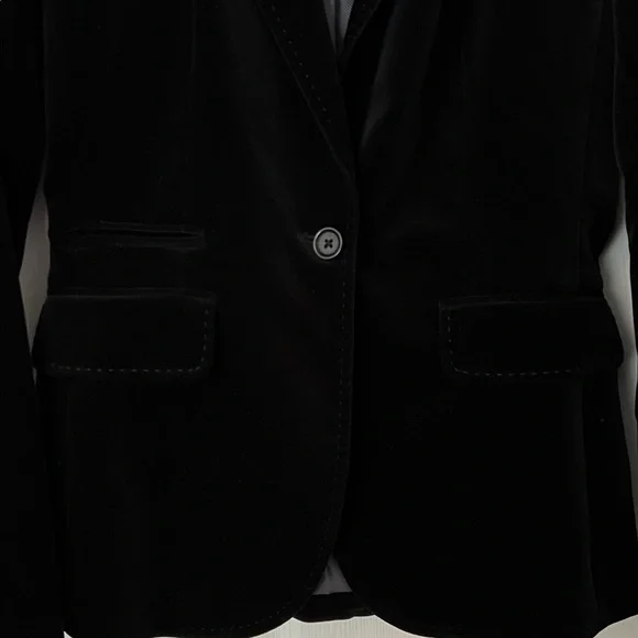 Banana Republic Elegant Black Velvet Women's Blazer - Picture 5 of 5